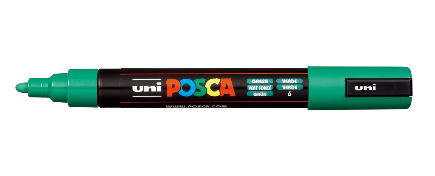 Uni Posca PC5M Bullet Tip 2.5mm Green - theartshop.com.au