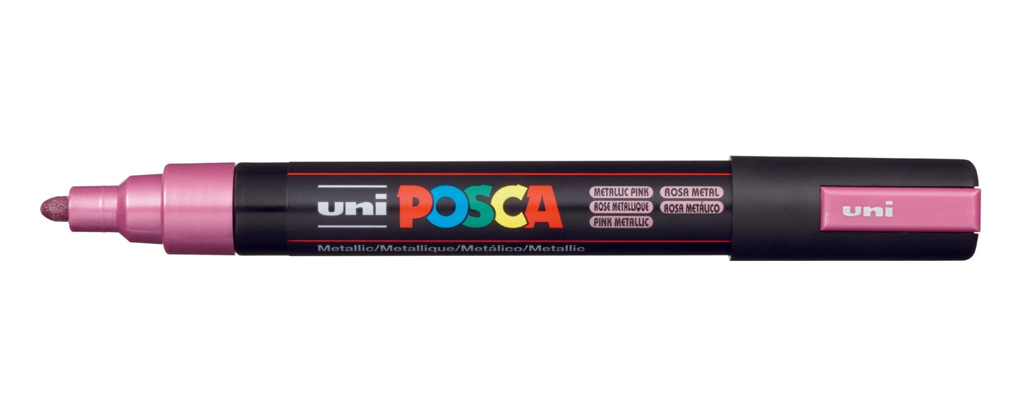 Uni Posca PC5M Bullet Tip 2.5mm Metallic Pink - theartshop.com.au