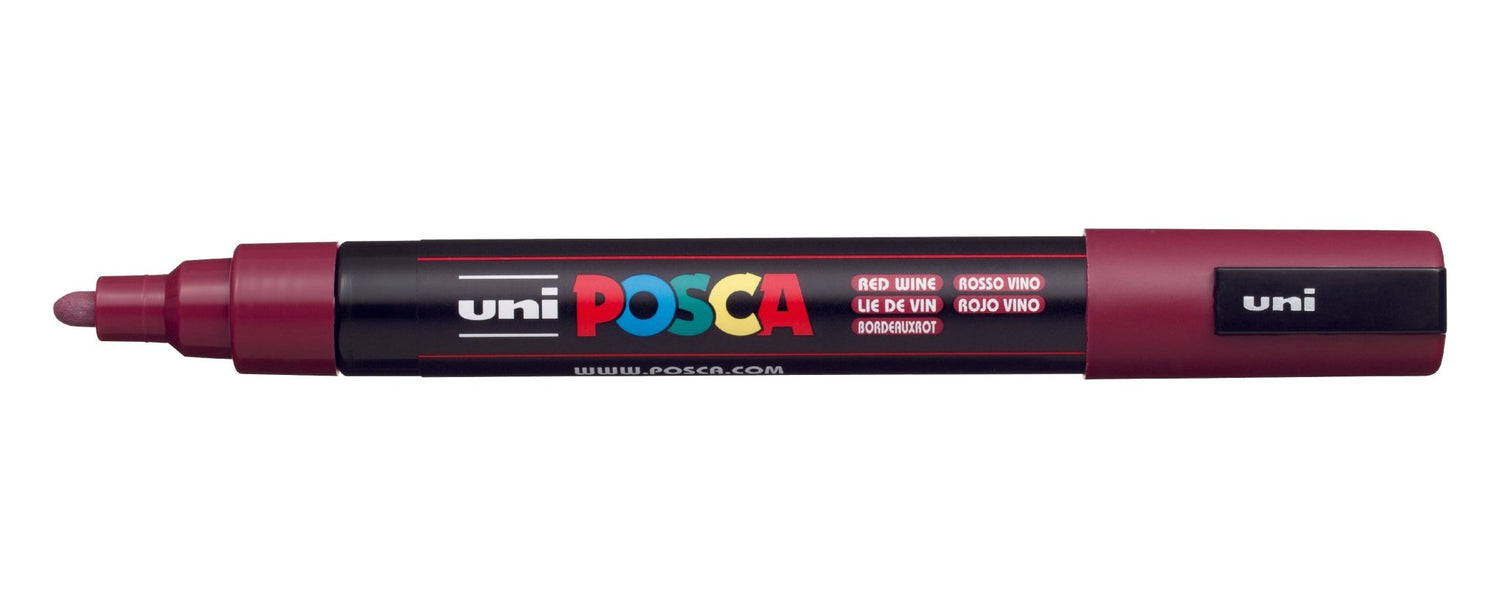 Uni Posca PC5M Bullet Tip 2.5mm Red Wine - theartshop.com.au