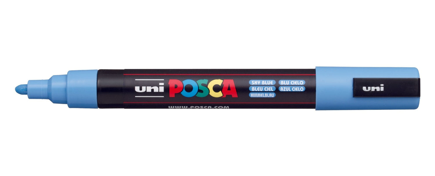 Uni Posca PC5M Bullet Tip 2.5mm Sky Blue - theartshop.com.au
