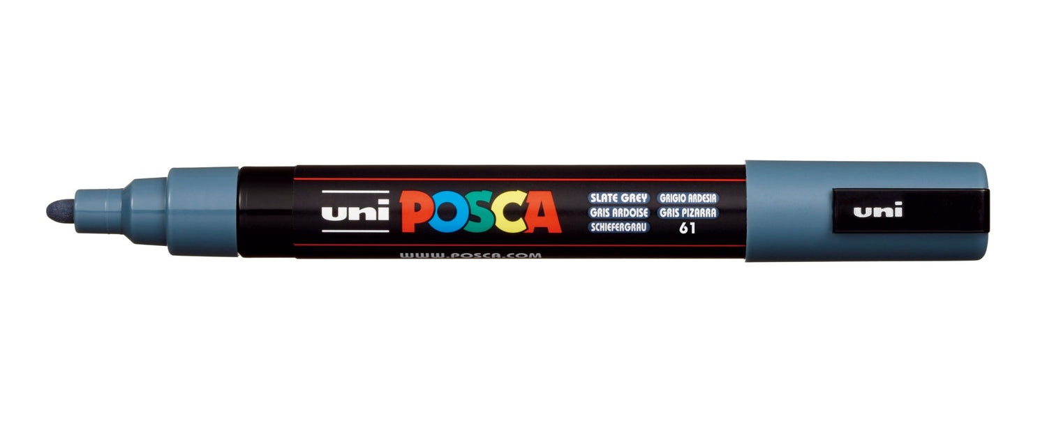 Uni Posca PC5M Bullet Tip 2.5mm Slate Grey - theartshop.com.au
