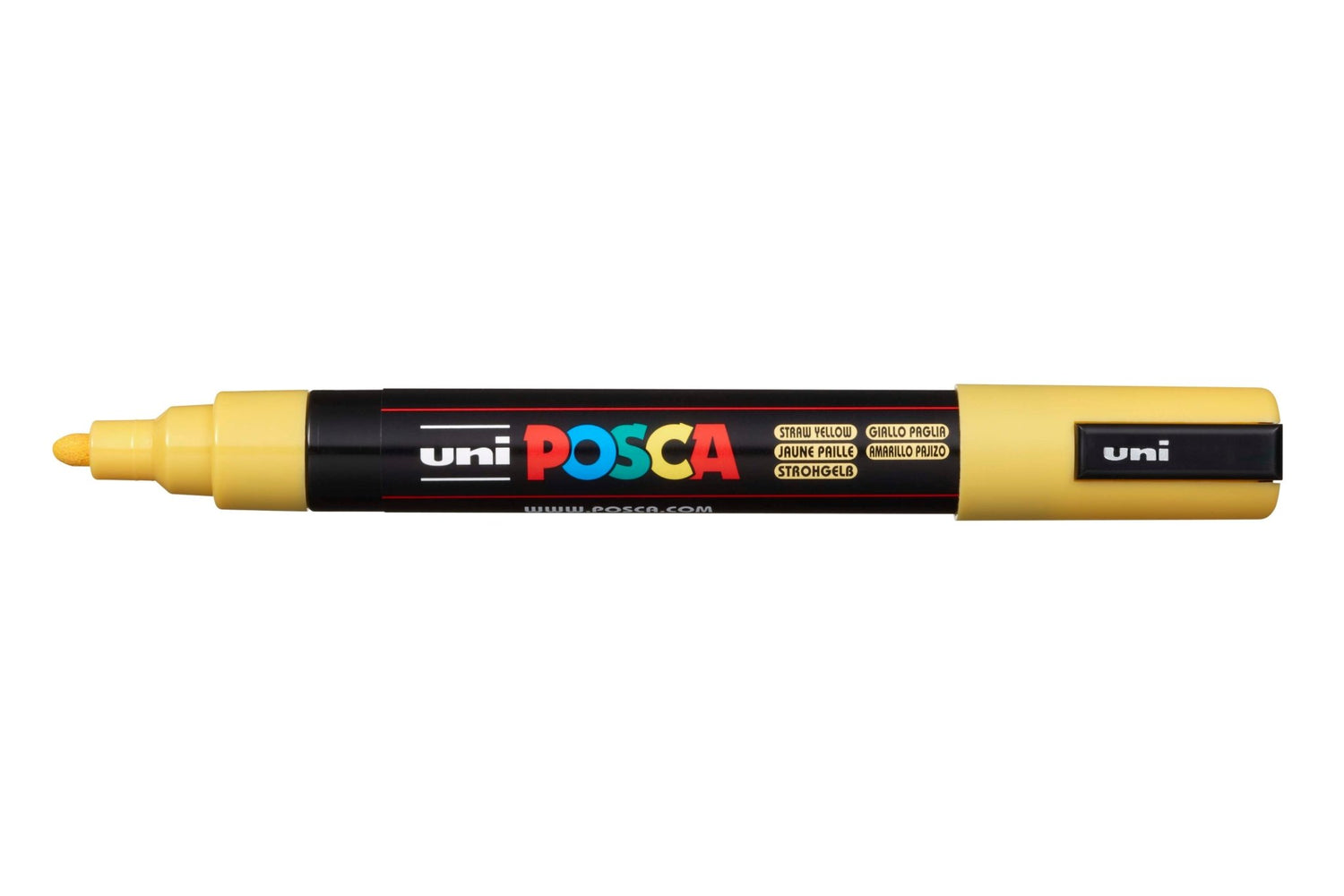 Uni Posca PC5M Bullet Tip 2.5mm Straw Yellow - theartshop.com.au