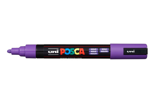 Uni Posca PC5M Bullet Tip 2.5mm Violet - theartshop.com.au