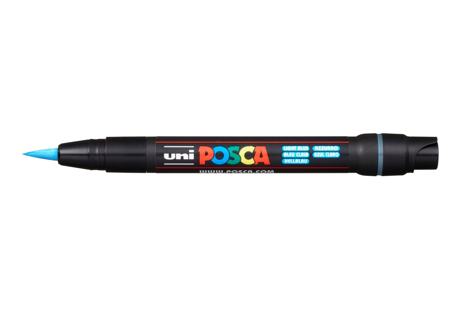 Uni Posca PCF-350 Brush Tip 0.1-10mm Light Blue - theartshop.com.au