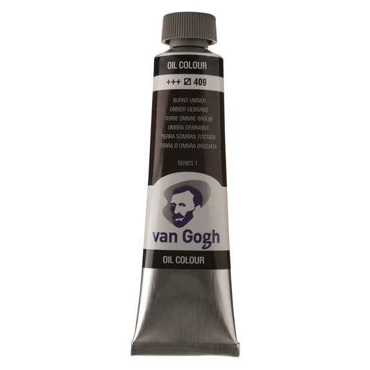 Van Gogh Oil 40ml 409 Burnt Umber - theartshop.com.au