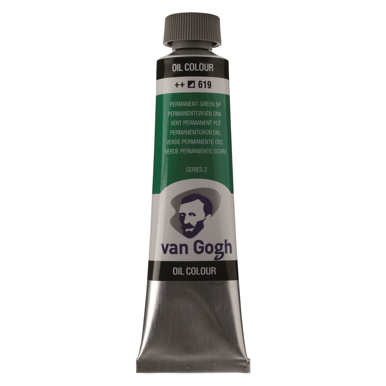 Van Gogh Oil 40ml 619 Permanent Green Deep - theartshop.com.au