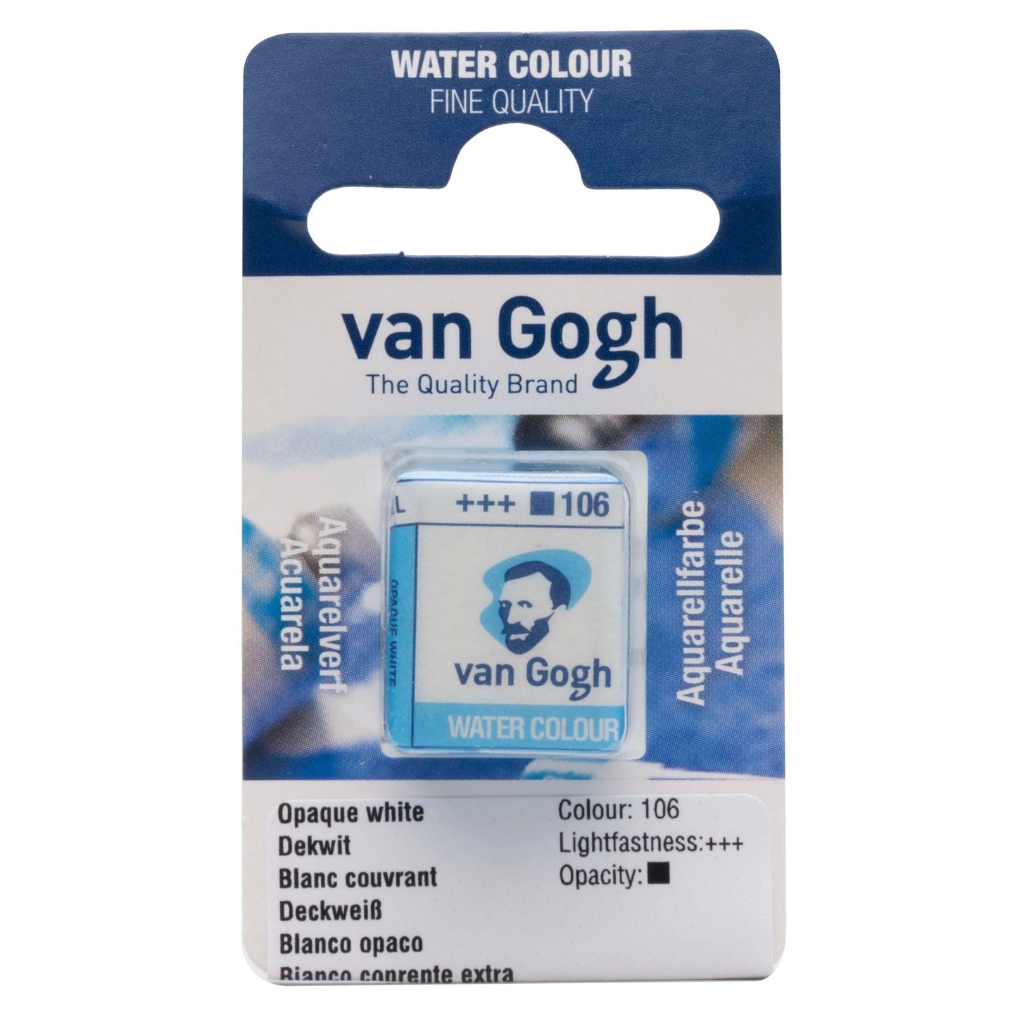 Van Gogh W/C Half Pan 106 Opaque White - theartshop.com.au
