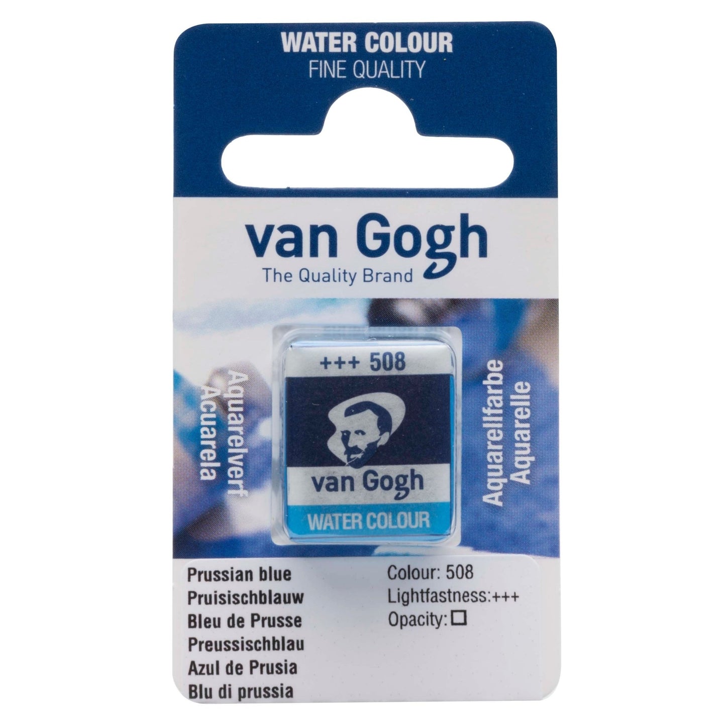 Van Gogh W/C Half Pan 508 Prussian Blue - theartshop.com.au