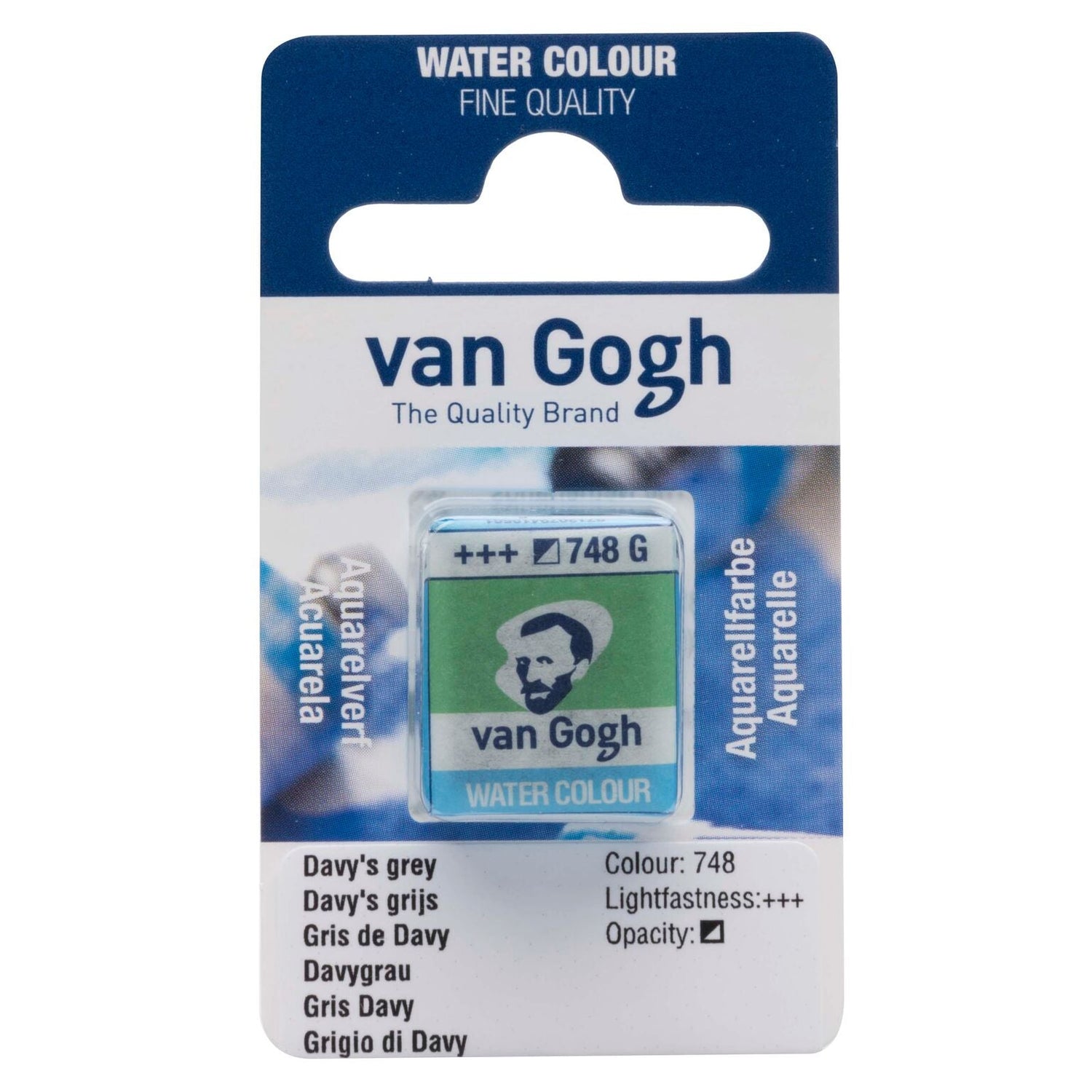 Van Gogh W/C Half Pan 748 Davy's Grey - theartshop.com.au