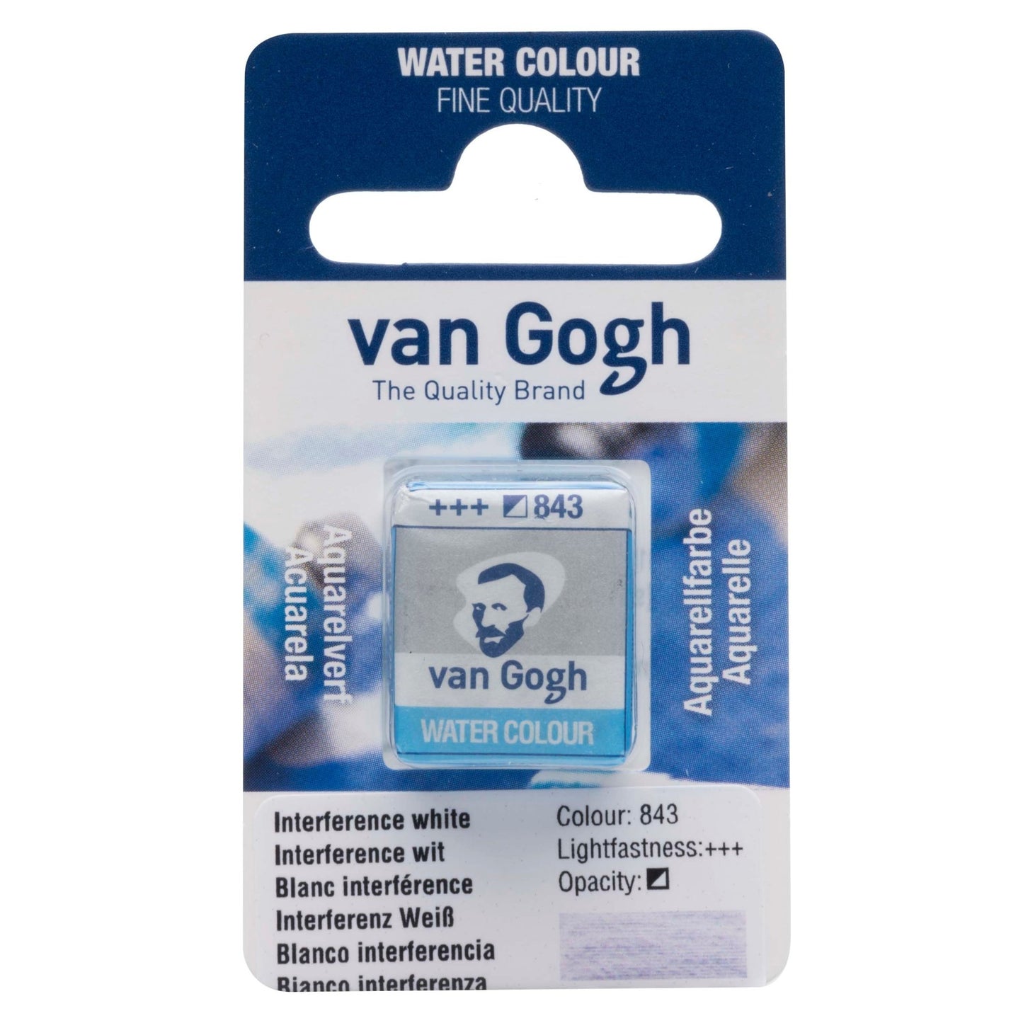 Van Gogh W/C Half Pan 843 Interference White - theartshop.com.au