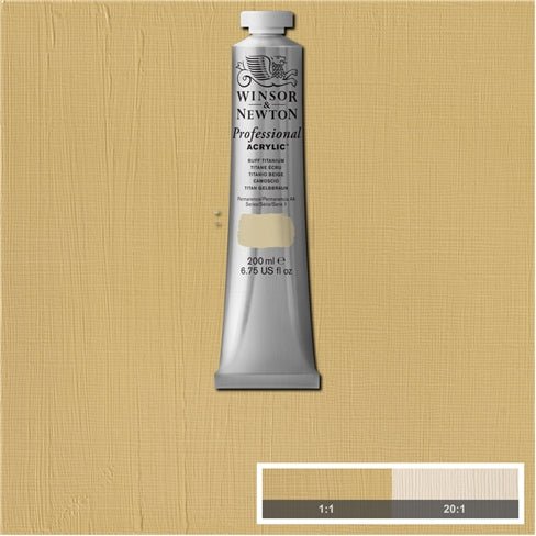 W & N Artists' Acrylic 200ml Buff Titanium - theartshop.com.au