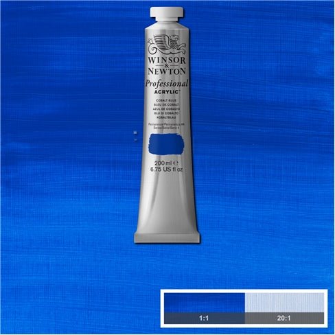 W & N Artists' Acrylic 200ml Cobalt Blue - theartshop.com.au