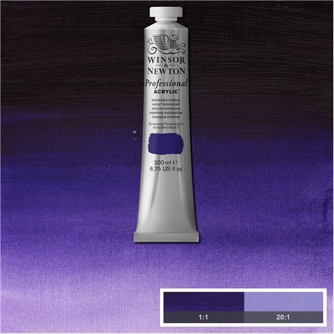 W & N Artists' Acrylic 200ml Dioxazine Purple - theartshop.com.au