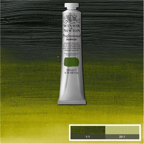 W & N Artists' Acrylic 200ml Permanent Sap Green - theartshop.com.au