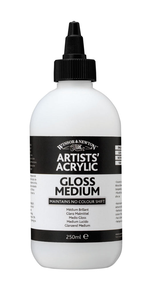 W & N Artists' Acrylic Gloss Medium 250ml - theartshop.com.au