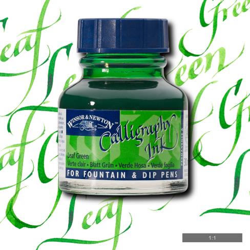 W & N Calligraphy Ink 30ml Leaf Green - theartshop.com.au