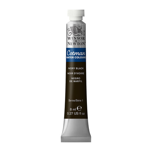 W & N Cotman W/C 8ml Ivory Black - theartshop.com.au