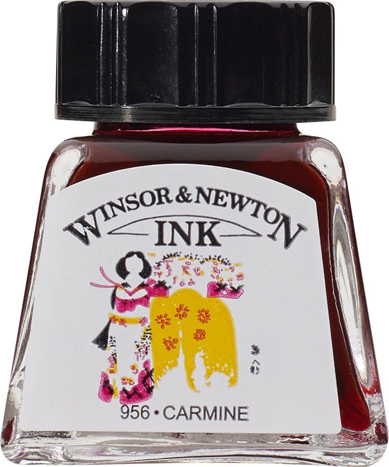 W & N Drawing Ink 14ml Carmine - theartshop.com.au