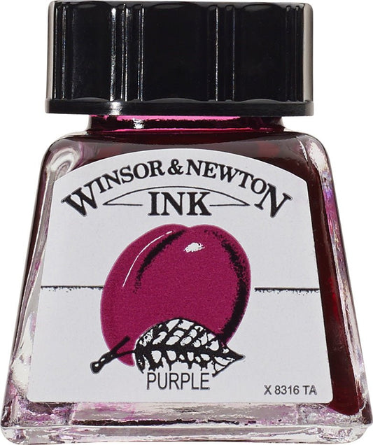 W & N Drawing Ink 14ml Purple - theartshop.com.au