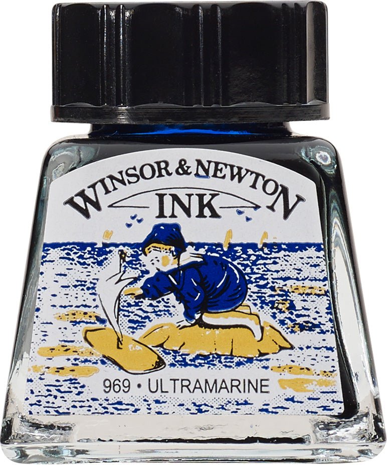 W & N Drawing Ink 14ml Ultramarine - theartshop.com.au