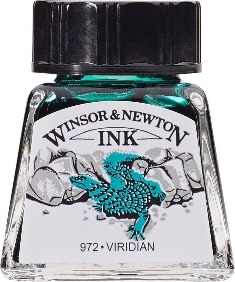 W & N Drawing Ink 14ml Viridian - theartshop.com.au