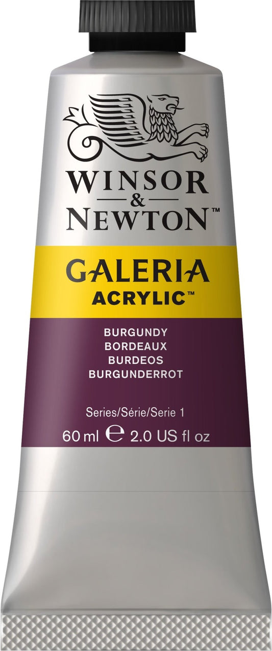 W & N Galeria Acrylic 60ml Burgundy - theartshop.com.au