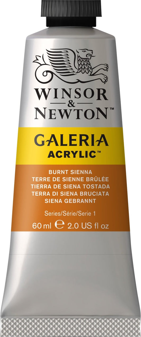 W & N Galeria Acrylic 60ml Burnt Sienna - theartshop.com.au