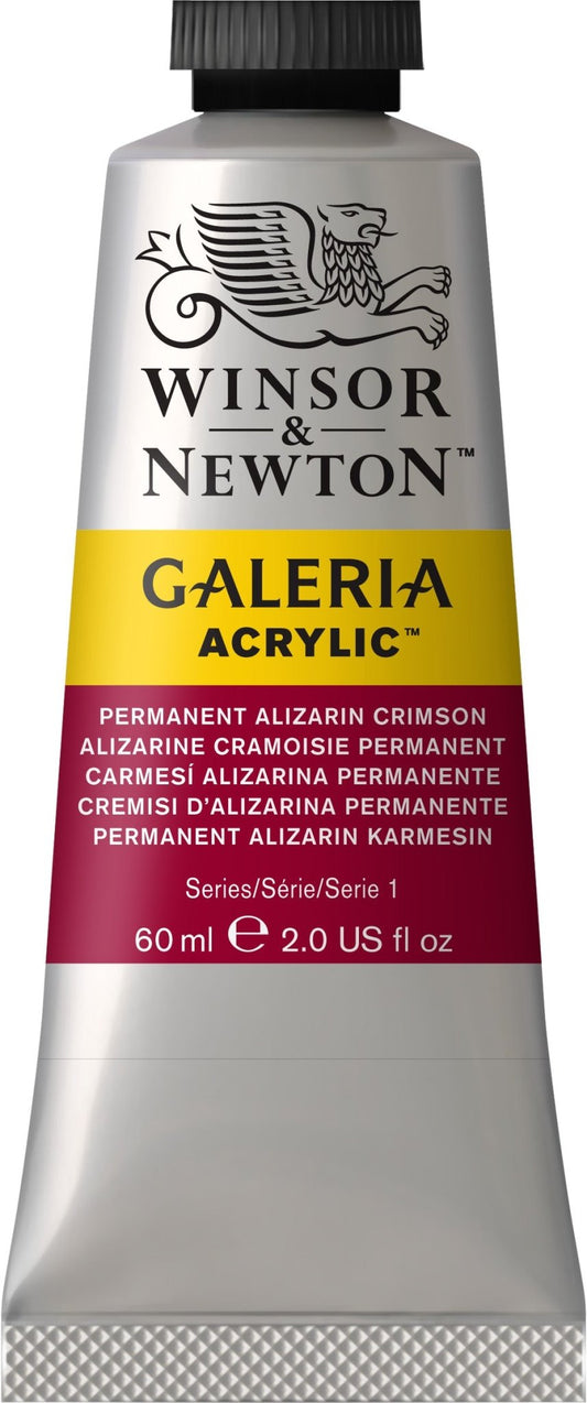 W & N Galeria Acrylic 60ml Permanent Alizarin Crimson - theartshop.com.au