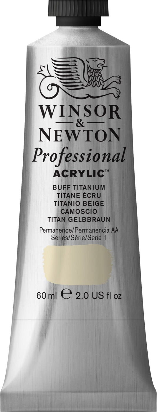 W & N Professional Acrylic 60ml Buff Titanium - theartshop.com.au