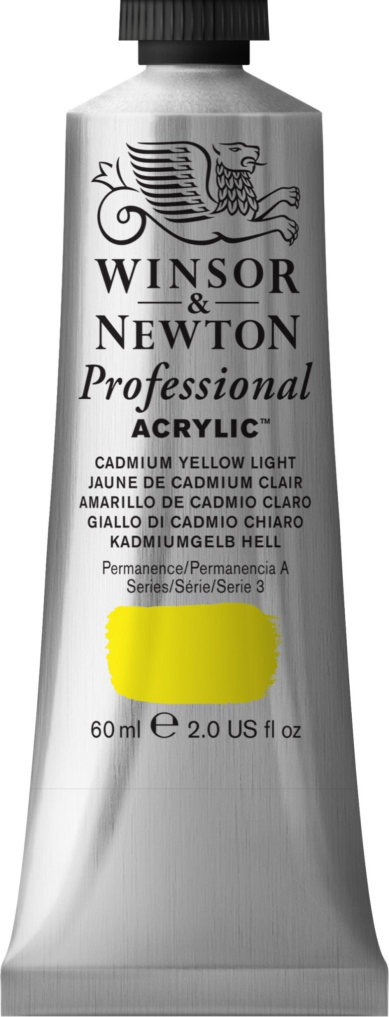 W & N Professional Acrylic 60ml Cadmium Yellow Light - theartshop.com.au