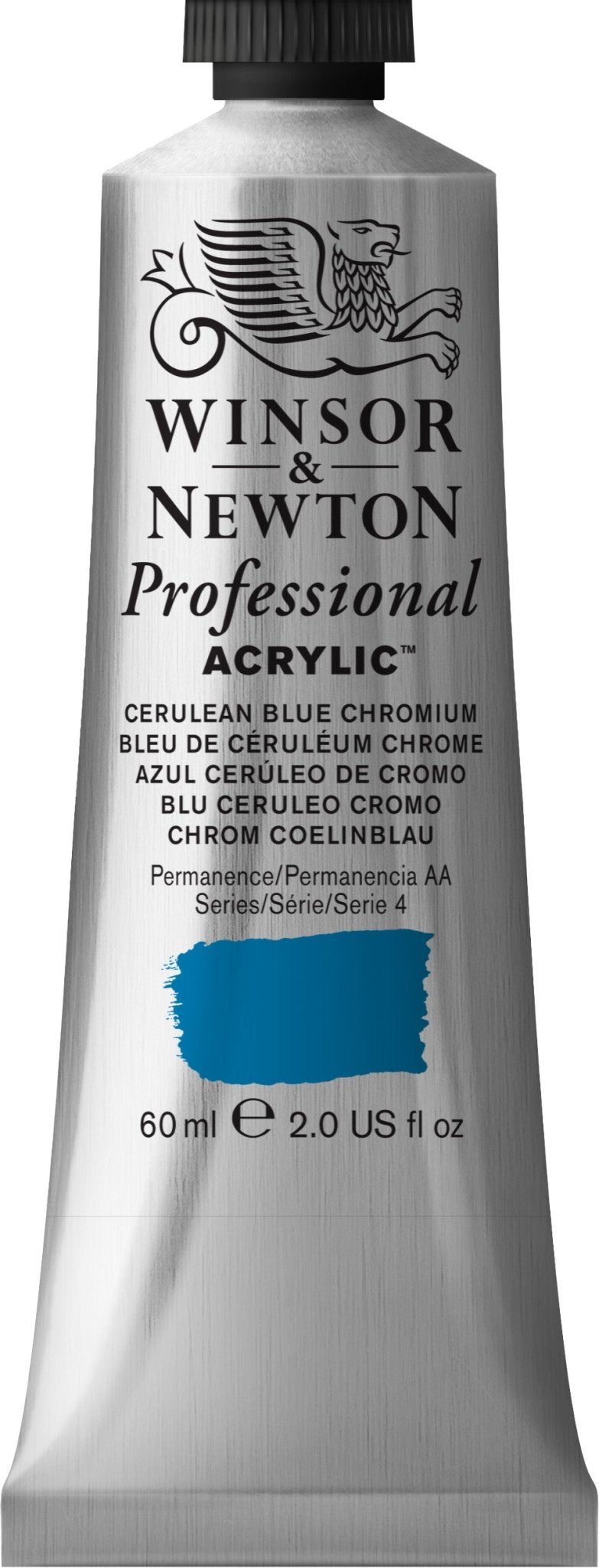 W & N Professional Acrylic 60ml Cerulean Chromium Blue - theartshop.com.au