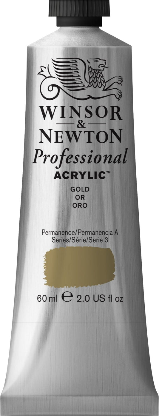 W & N Professional Acrylic 60ml Gold - theartshop.com.au