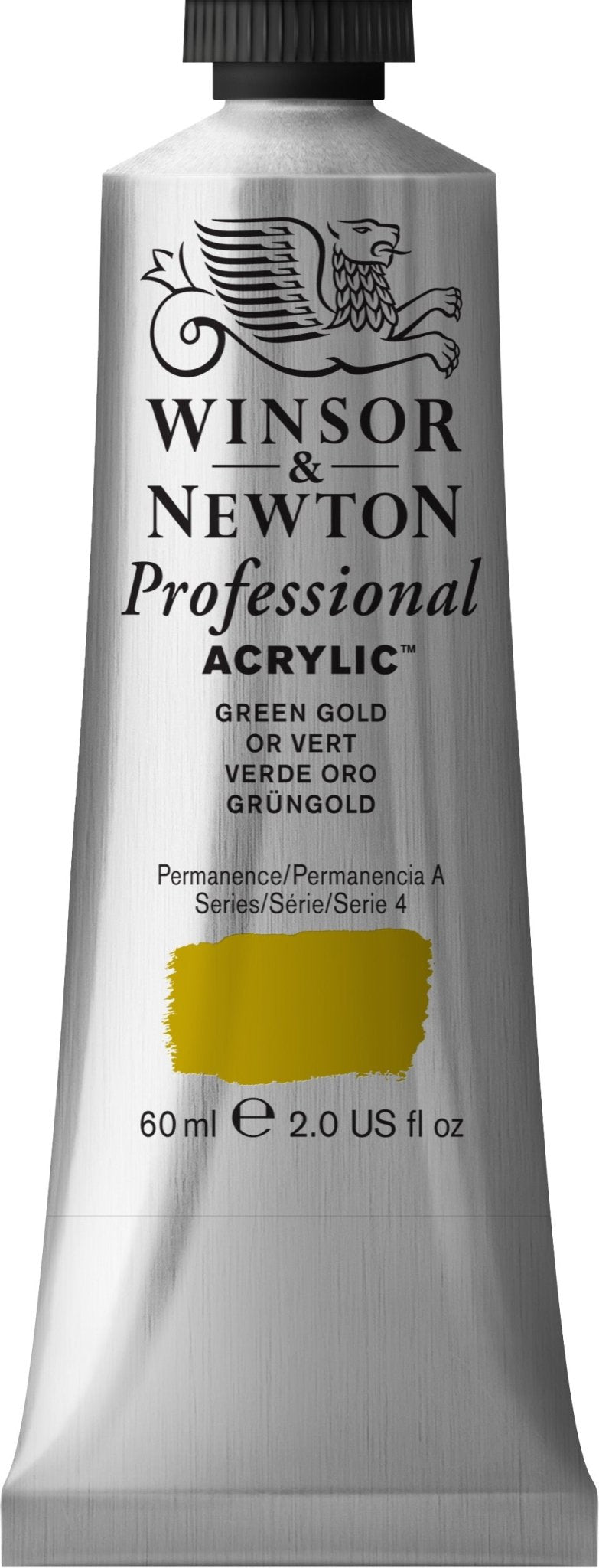 W & N Professional Acrylic 60ml Green Gold - theartshop.com.au