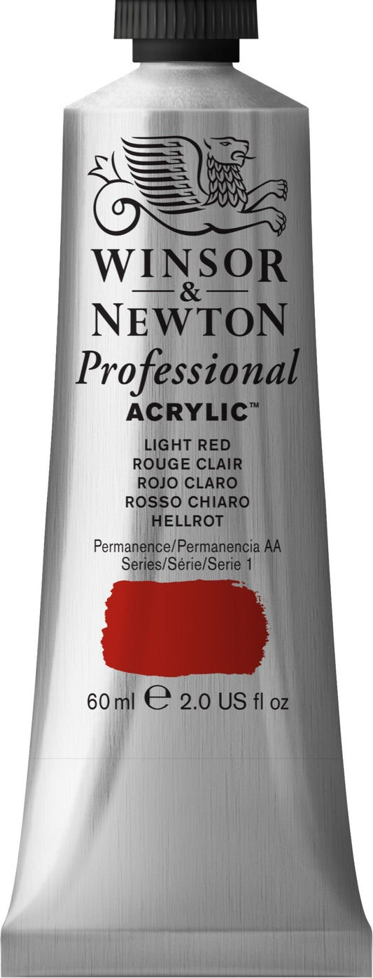 W & N Professional Acrylic 60ml Light Red - theartshop.com.au