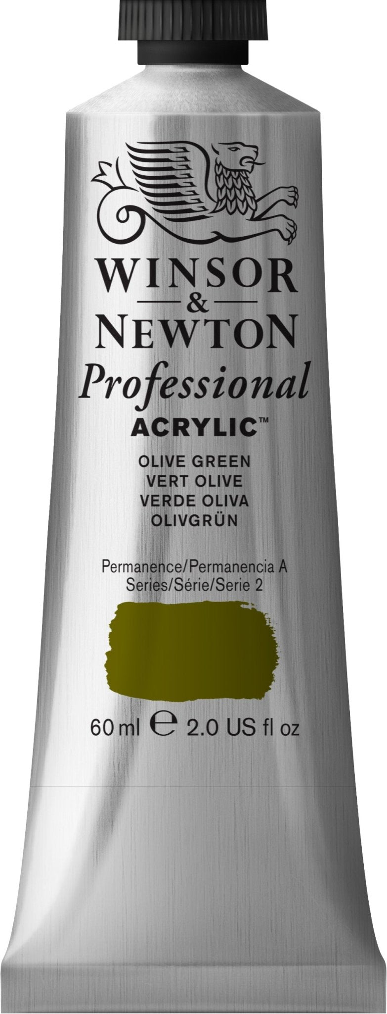 W & N Professional Acrylic 60ml Olive Green - theartshop.com.au