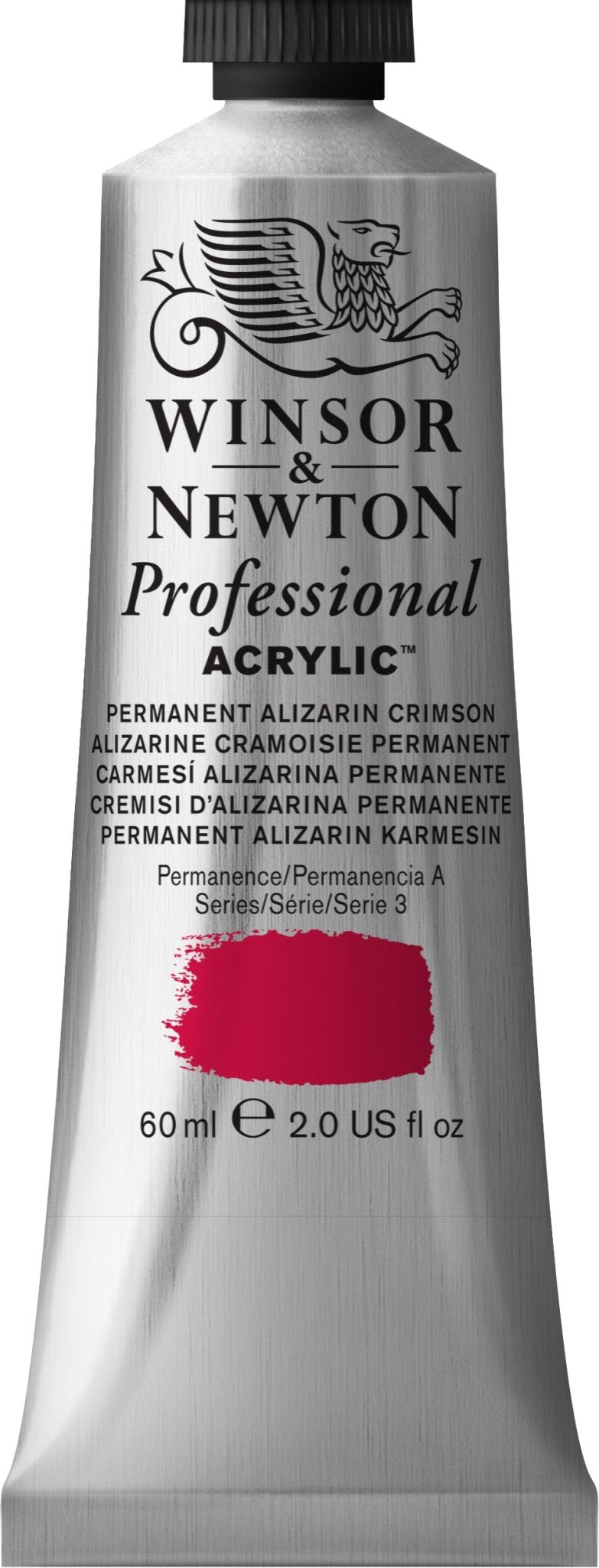 W & N Professional Acrylic 60ml Permanent Alizarin Crimson - theartshop.com.au