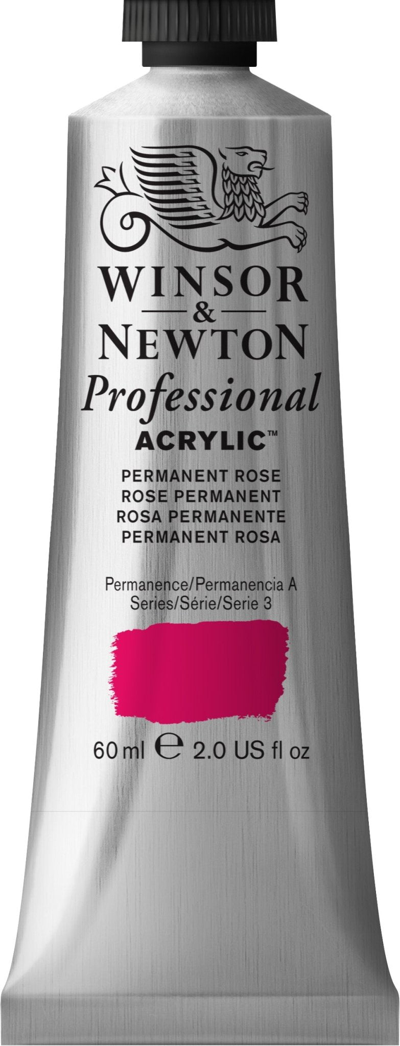 W & N Professional Acrylic 60ml Permanent Rose Quinacridone - theartshop.com.au