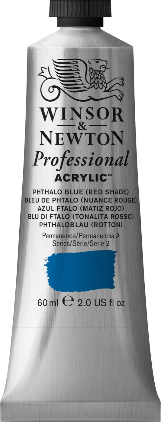 W & N Professional Acrylic 60ml Phthalo Blue Red Shade - theartshop.com.au