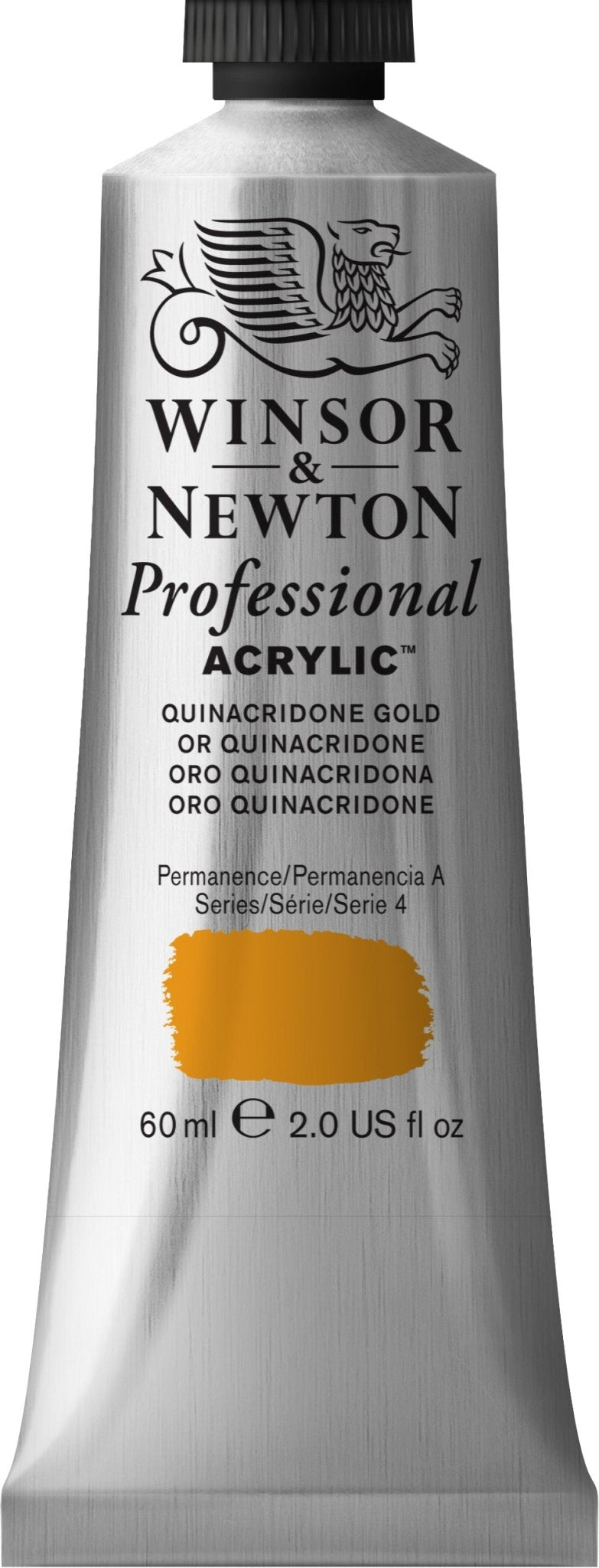 W & N Professional Acrylic 60ml Quinacridone Gold - theartshop.com.au