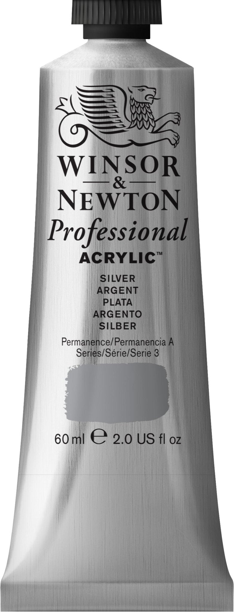 W & N Professional Acrylic 60ml Silver - theartshop.com.au