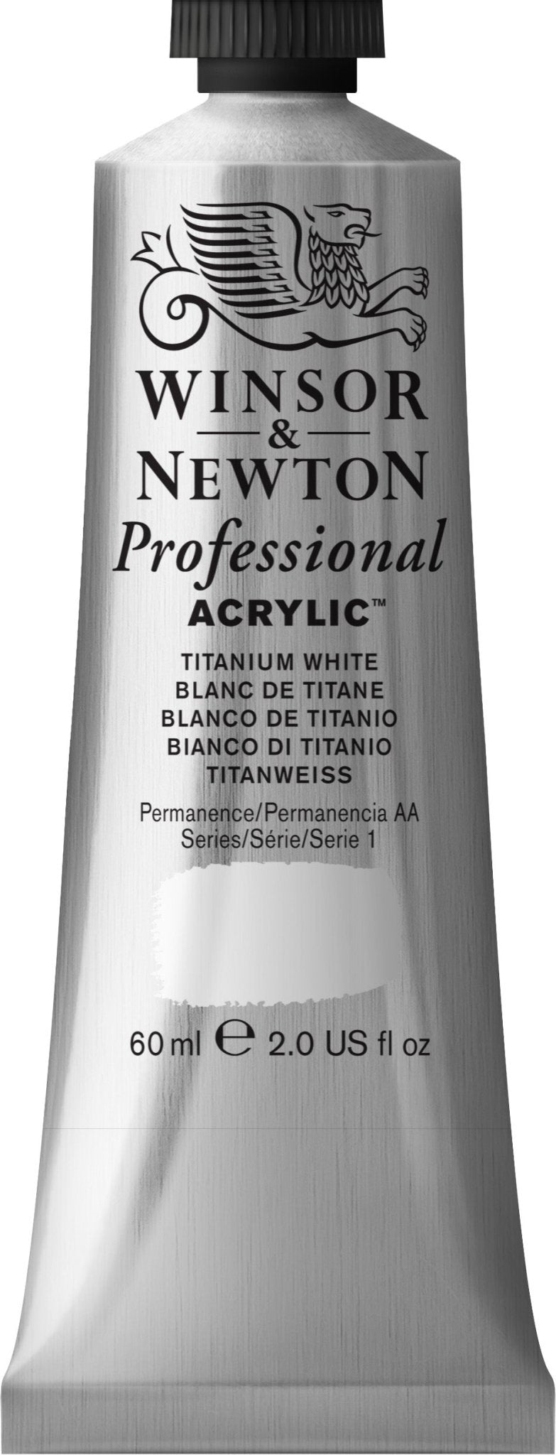 W & N Professional Acrylic 60ml Titanium White - theartshop.com.au