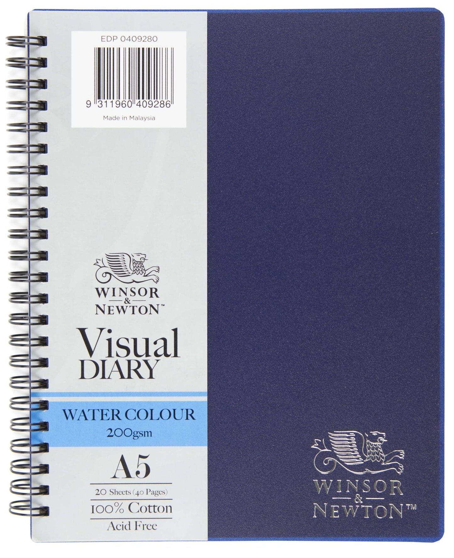 W & N W/C Visual Diary A5 200gsm 20 Sheet - theartshop.com.au