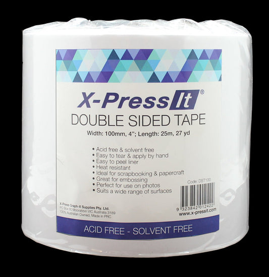X Press It Double Sided Tape 100mm x 25m - theartshop.com.au