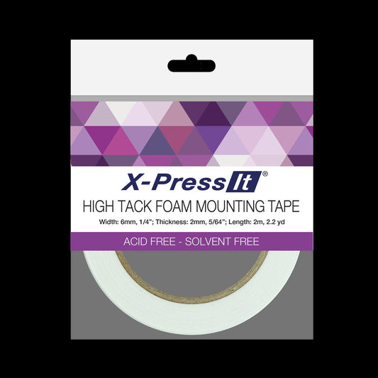 X-Press It High Tack Foam Mounting Tape 6mm x 2m - theartshop.com.au
